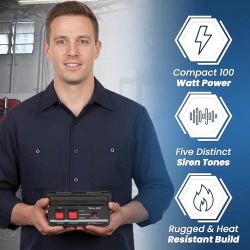 Whelen Alpha 12S Siren - Compact 100 Watt Emergency Self-Contained Siren System for Police, Fire, and EMS Vehicles - Whelen ALPHA12S Electronic Siren with Multiple Tones - Image 3