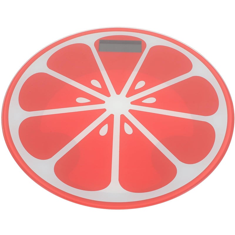 Digital Watermelon Shaped Mini Round Tempered Glass Body Weight Scale For Home Use Battery Free Creative Summer Fruit Design - Image 2