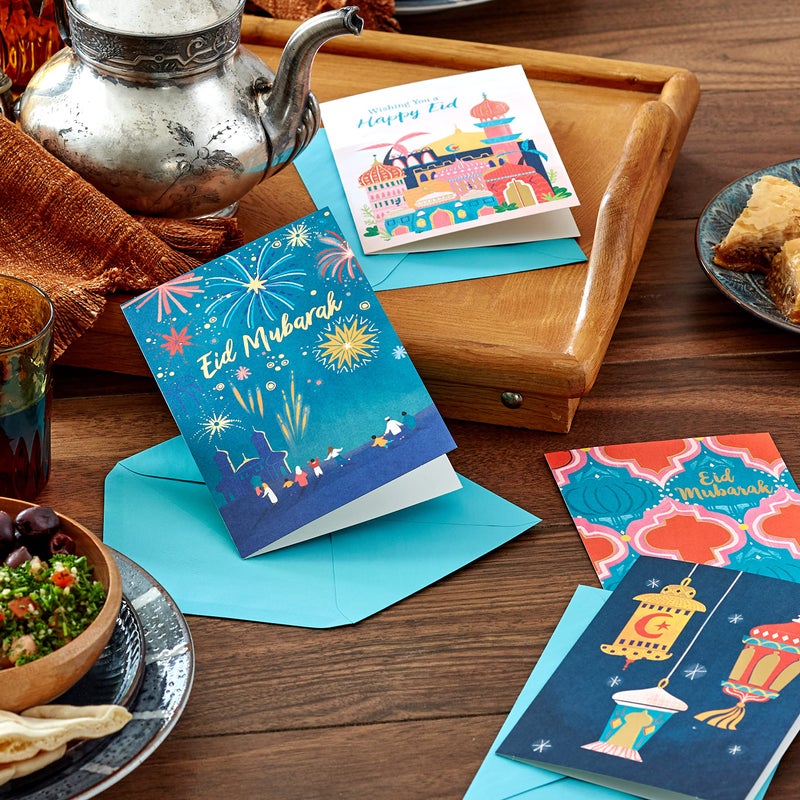 Hallmark Eid Cards Assortment, Eid Mubarak (16 Cards with Envelopes) - Image 2