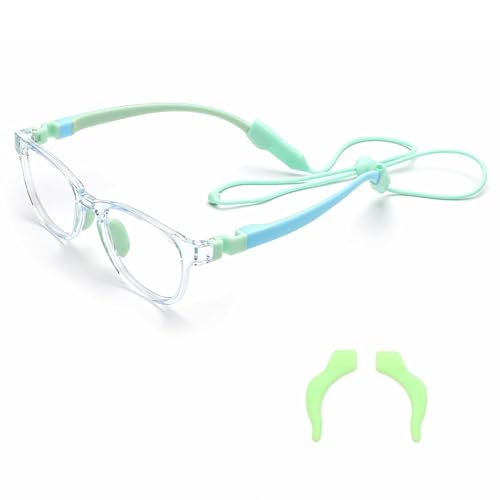 JM Kids Blue Light Glasses, Computer Gaming Grasses for Girls Boys Age 3-10, Anti Blue Ray TR90 Eyeglasses - Image 1