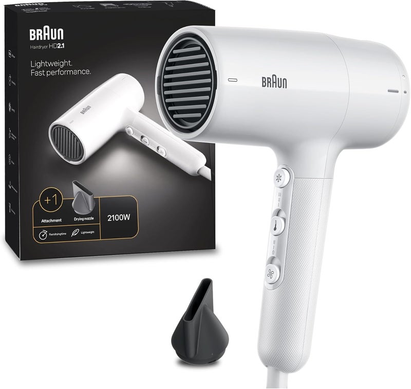 براون Braun Hair Dryer HD2.1, 2100 Watts, Fast Performance - Image 1