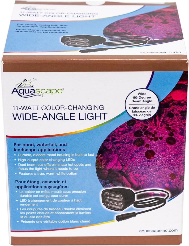 Aquascape Aquascape ColorChanging WideAngle Underwater LED Light 11Watt Smart Control Compatible Expansive 90 Beam Rock Wall Mountable 84076  - Image 5
