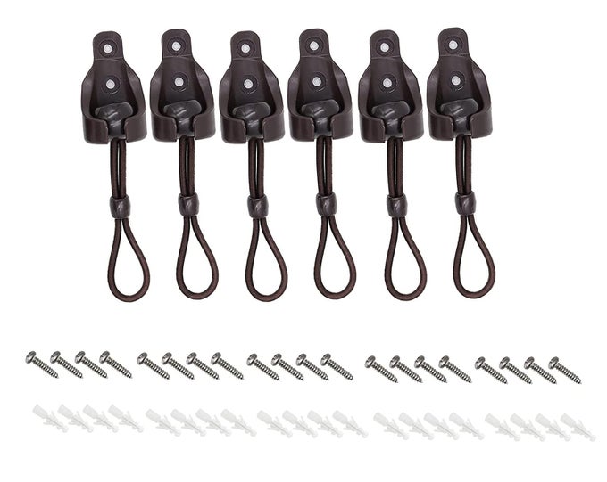 UNIVERSAL 3PACK BUNGEE KIT FOR EXTERIOR SUN SHADES OUTDOORINDOOR ROLLER UP BLINDS REPLACEMENT SHADE PARTS BUNGEE KIT BROWN