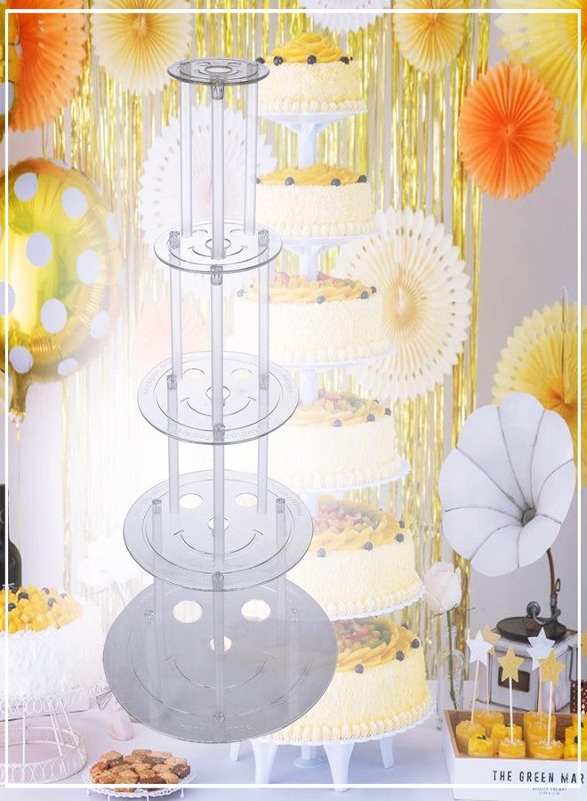 ZOEYES 80Pcs Cake Tier Stacking Kit 10Pcs Clear Cake Separator Plates for 4, 6, 8, 10, 12 Inch Cakes with 30Pcs Clear Cake Stacking Dowels and 40Pcs White Plastic Cake Sticks Support Rods for Tiered Cake - Image 4