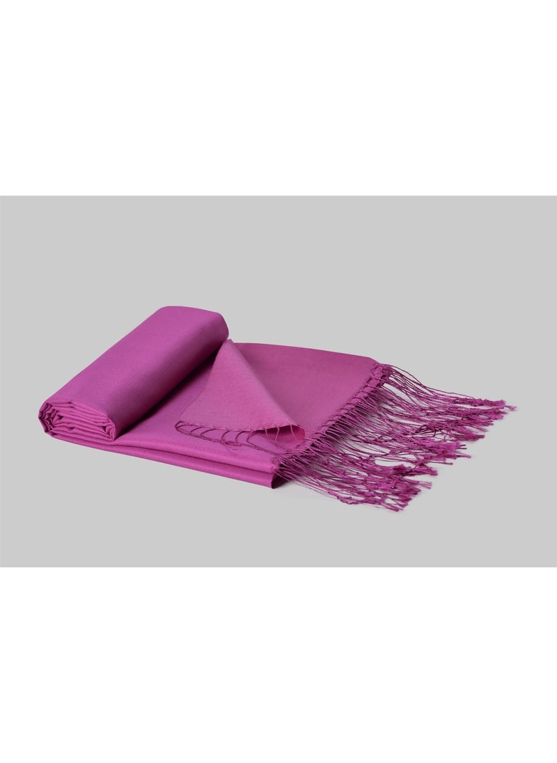 Armanda 100% Silk Shawl - Fuchsia Color  - Image 2
