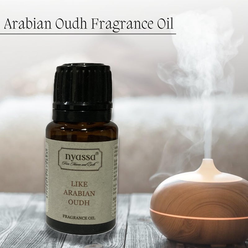 NYASSA Arabian Oud Fragrance Oil 10ml - Woody & Spiritual Aroma | Diffuser/Essential Oil for Home Fragrance, Candle, Hotel, Spa | Strong, Long-Lasting Scent | Best for Aromatherapy, Yoga & Meditation - Image 2