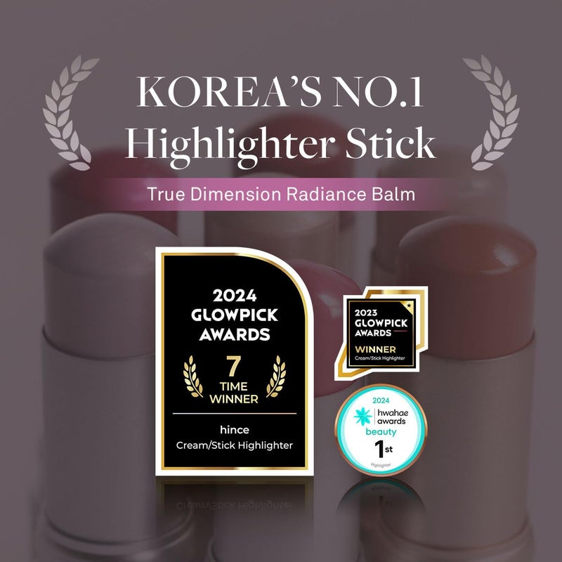 hince True Dimension Radiance Balm - Highlighter for Korean Glass Skin, Blush for Cheeks, Cream Blush, Contour Stick, Natural Glowy Look, Clean Makeup for Radiant Complexion, 10g (DAWN RAY, TP002) - Image 3