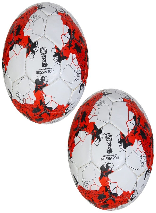 WIKIGO Pack of 2 Premium Russia Football | Water Resistant Best for Wet, Muddy and Grass Surface | Training Ball | Soccer Ball | for Men/Women | Football Size - 5 - Image 2