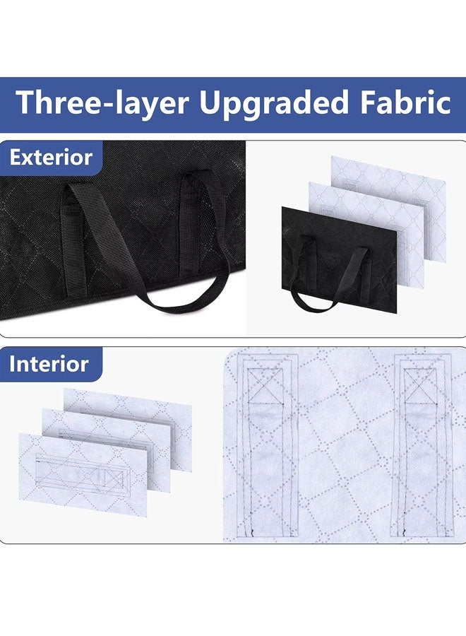 حقيبة تخزين، صناديق تخزين ملابس قابلة للطي، منظمات خزانة وموفرة للمساحة مع نافذة شفافة ومقابض حمل حقيبة تخزين متعددة الوظائف للقبعات والملابس والألعاب والكتب 50*41*16.5 سم - Image 5