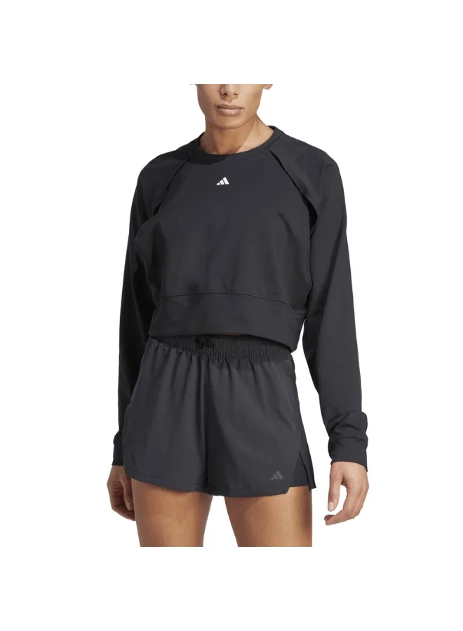 Adidas Power Cover Up Black Training Sweatshirts For Women Xs