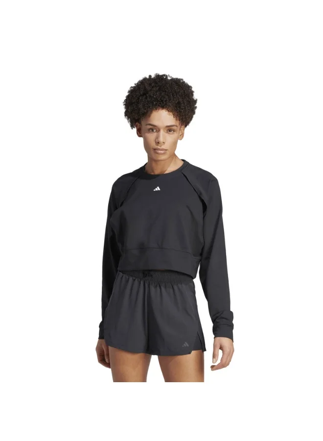 Adidas Power Cover Up Black Training Sweatshirts For Women Xs