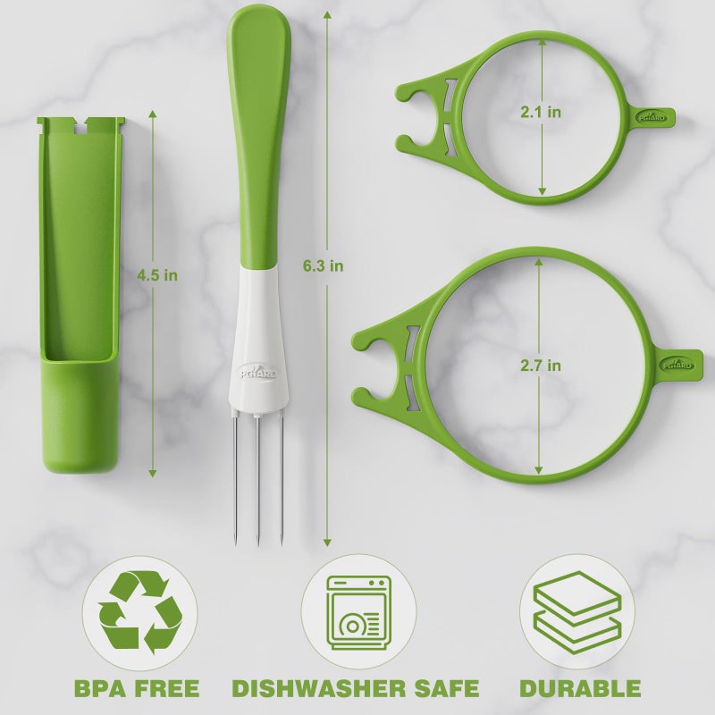 PGYARD 2 Pack Pickle Fork Pickle Grabber Tool-Pickle Picker for the jar, Kitchen Gadgets Pickle Gifts Suitable for Olives Green - Image 5