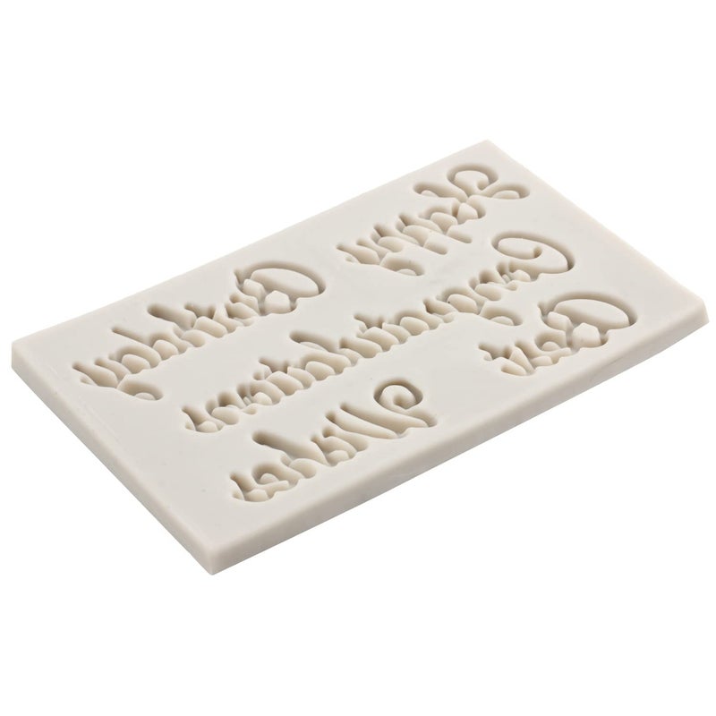 Sijiangmold Happy Birthday Silicone Molds Birthday Alphabet Fondant Silicone Mold Chocolate Molds Letters Silicone Fondant Cake Molds For Cake Decorating Cupcake Topper Polymer Clay Set Of 6 - Image 5