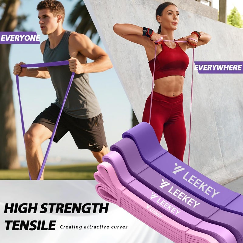 Leekey Resistance Bands, Exercise Bands with Handles,Pull Up Assist Bands - Band Set with Door Anchor - Bands for Working Out,Band for Men and Women Fitness Training,Home Workouts - Image 4