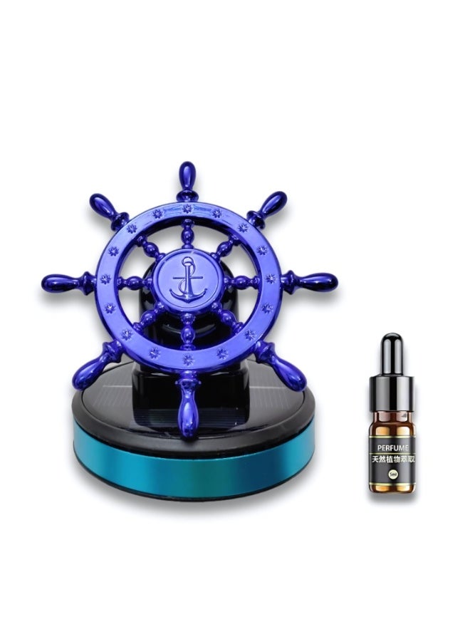 Earss Solar-Powered Car Perfume Diffuser – Rotating Helmsman Design Aromatherapy Air Freshener for Car Interior – Solar Spinning Fragrance Dispenser for Long-Lasting Scent & Stylish Dashboard Decor  - Image 1
