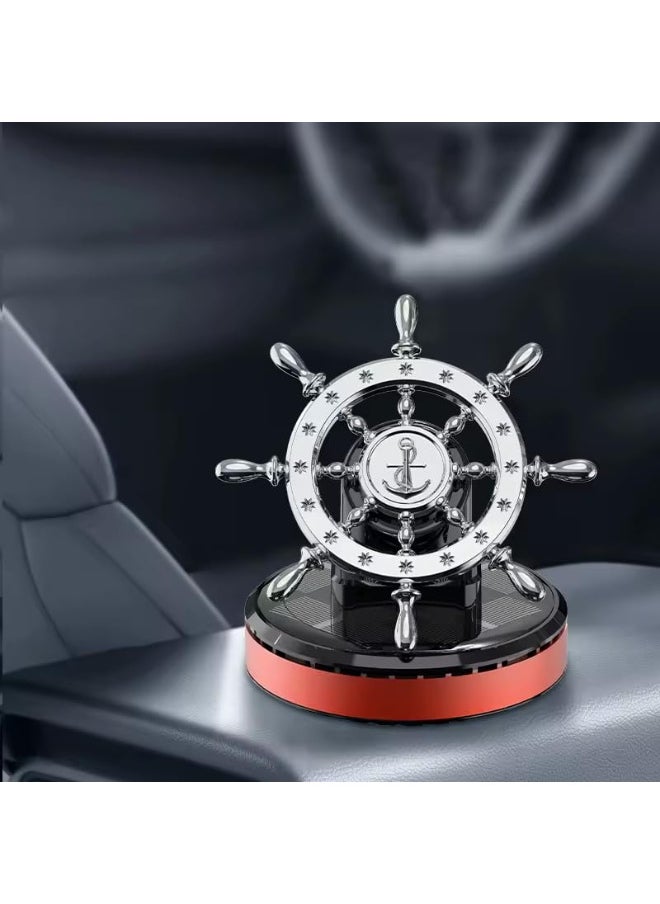Earss Solar-Powered Car Perfume Diffuser – Rotating Helmsman Design Aromatherapy Air Freshener for Car Interior – Solar Spinning Fragrance Dispenser for Long-Lasting Scent & Stylish Dashboard Decor  - Image 4