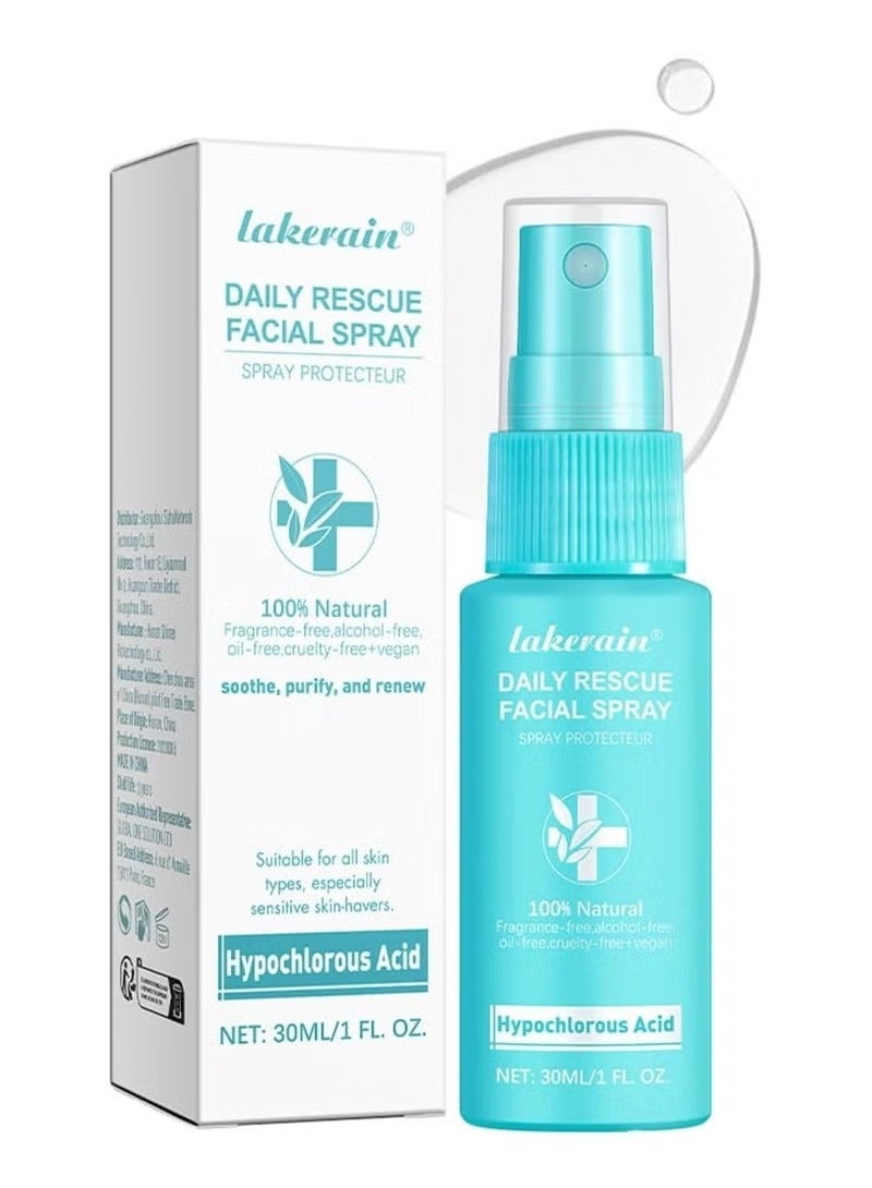 ليكرين رذاذ حمض ناقص الكلور للوجه, رذاذ الوجه الإنقاذ اليومي, Toner تهدئة وتنقية, ضباب الوجه, دعم ضد التهيج, احمرار هادئ - Image 1