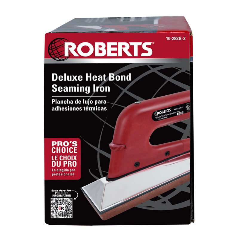Roberts Roberts 10-282G-2 Deluxe Heat Bond Carpet Iron with Non-Stick Grooved Base , Red  - Image 4