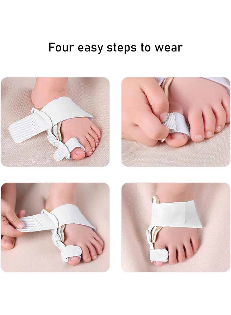 بتيمفم طقم تقويم العظام لتصحيح إبهام القدم وفاصل أصابع القدم لتخفيف إبهام القدم الأروح، جبيرة قابلة للتعديل وفواصل جل لأصابع القدم لمحاذاة أصابع القدم وتسكين الألم والحفاظ على صحة القدم على المدى الطويل للرجال والنساء. - Image 5