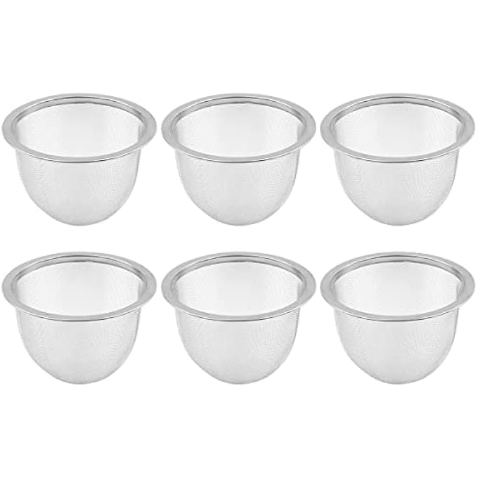 CENPEK 6Pcs Metal Tea Filter Metal Teapot Replacement Mesh Strainer Insert For Loose Tea For Coffee Tea Maker Coffee Brewers72 * 60Mm - Image 1