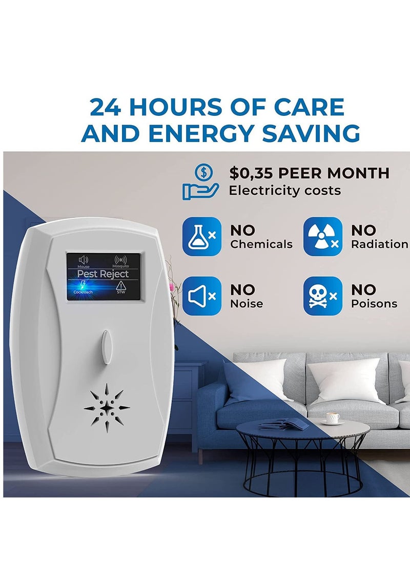 SYOSI - New 2022 Effective Ultrasonic Pest Repeller - Wall Plug-in Electromagnetic + Ionic, Up to 9000 Sq.ft, Cockroach Control Safe Quiet Device for Insects Roaches Ant Mice Bugs  Rodents Spiders, 3Pack - Image 1