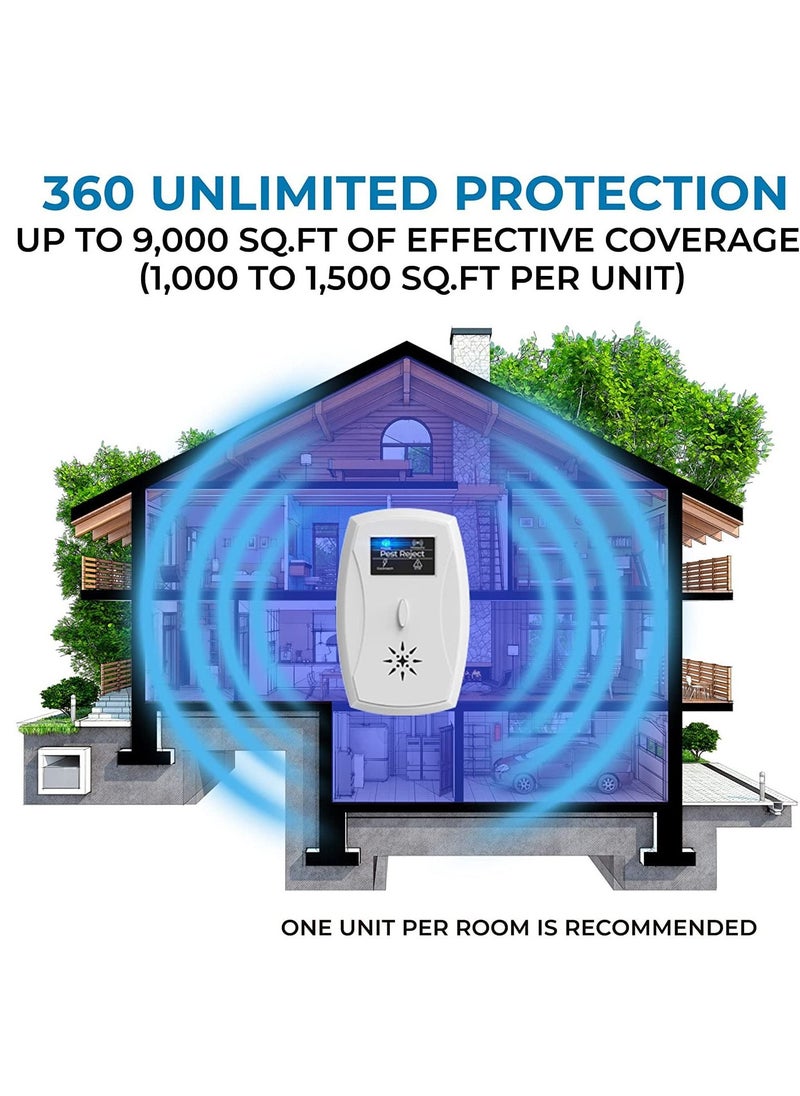 SYOSI - New 2022 Effective Ultrasonic Pest Repeller - Wall Plug-in Electromagnetic + Ionic, Up to 9000 Sq.ft, Cockroach Control Safe Quiet Device for Insects Roaches Ant Mice Bugs  Rodents Spiders, 3Pack - Image 1