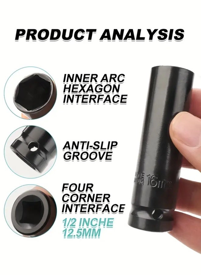 Set of 1/2 hexagonal impact sockets in a case, 20 pcs.8-24mm - Image 4