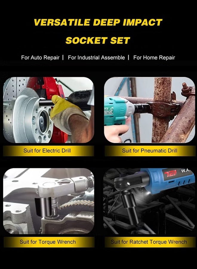 Set of 1/2 hexagonal impact sockets in a case, 20 pcs.8-24mm - Image 3