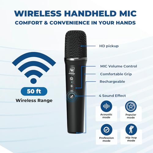 HW HAOWORKS Voice Amplifier with Wireless Microphone & Speaker - Portable Mini Bluetooth PA System with Handheld Mic, 30W Ultra-Light Rechargeable Megaphone for Teachers, Speech & Outdoor Events - S93 Pro - Image 4