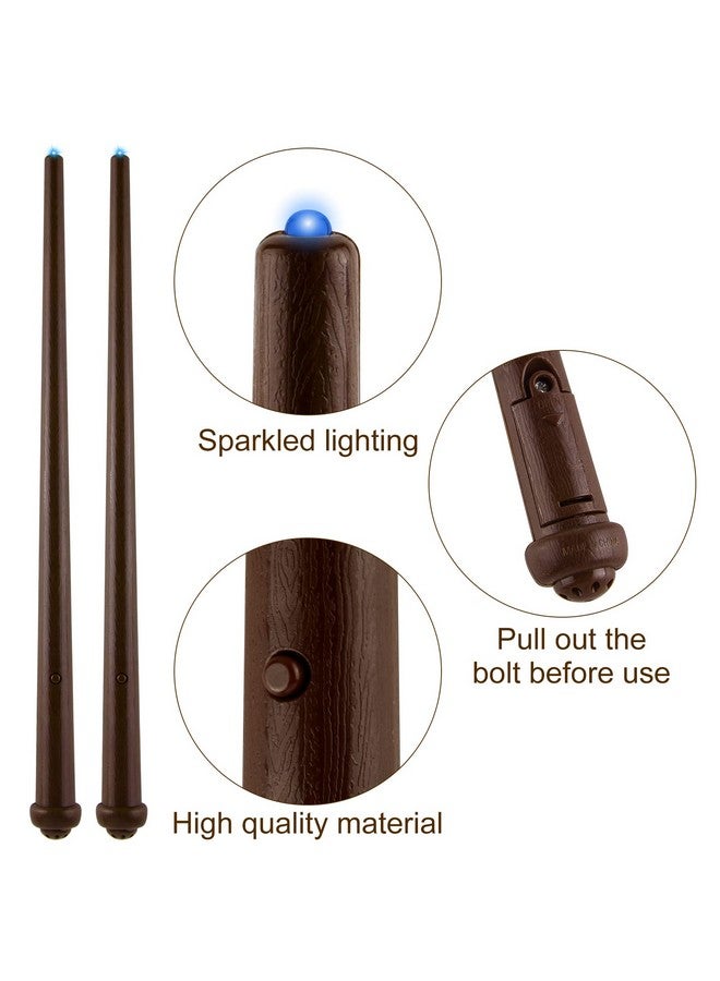 MIAHART 10 Pcs Magic Light up Wands Illuminating Wizard Wands Sound Toy Witch Wands for Halloween Cosplay Masquerade Party Costume Accessory - Image 3