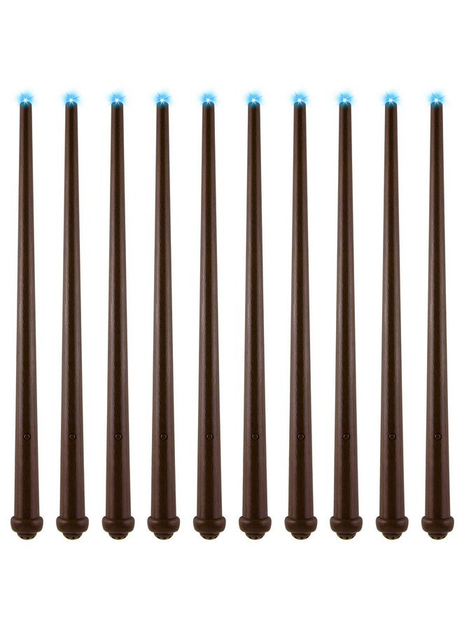 MIAHART 10 Pcs Magic Light up Wands Illuminating Wizard Wands Sound Toy Witch Wands for Halloween Cosplay Masquerade Party Costume Accessory - Image 1