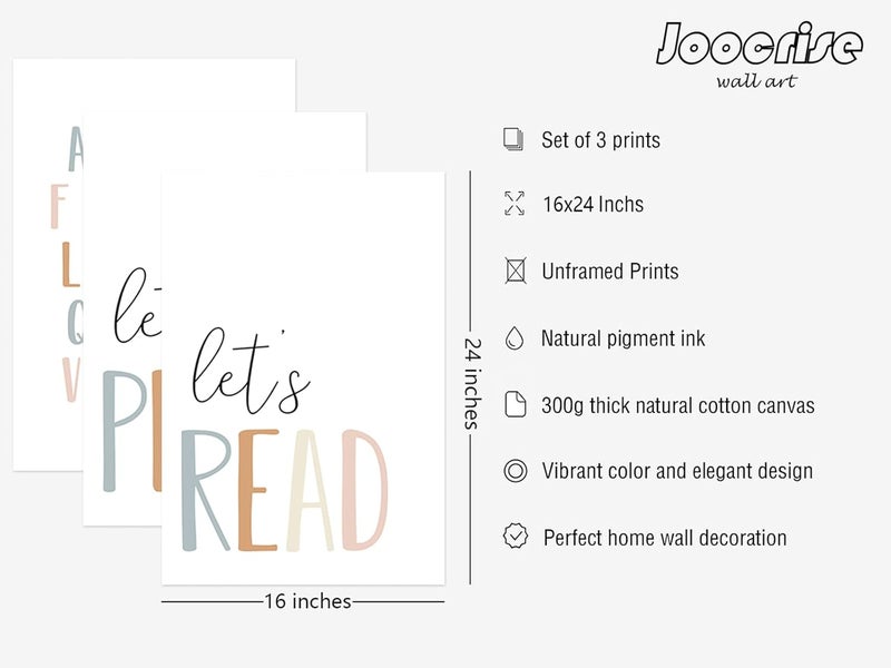Joocrise Kids Playroom Wall Art Set of 3 - Image 2