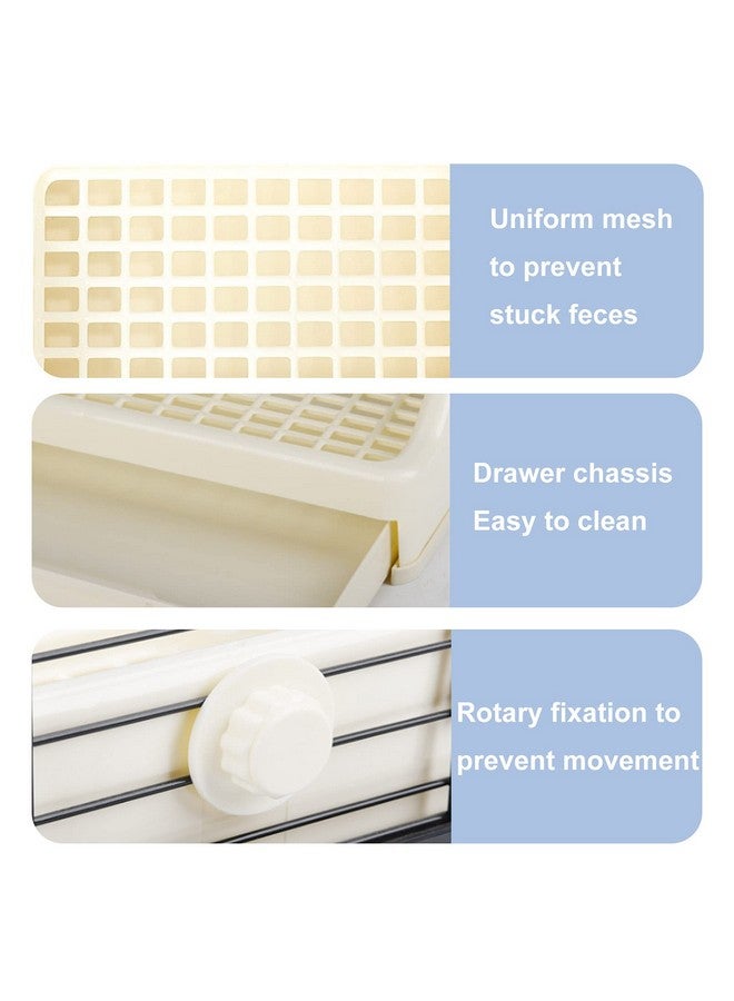 كاثسون صندوق فضلات الأرانب من كاثسون، تدريب على استخدام المرحاض في زاوية الحيوانات الصغيرة مع درج، قفص للحيوانات الأليفة، صندوق فضلات للحيوانات الأليفة، صندوق فراش للخنزير الغيني البالغ، الهامستر، الأرنب، النمس، الجاليساور، الفأر، السنجاب (أبيض) - Image 4