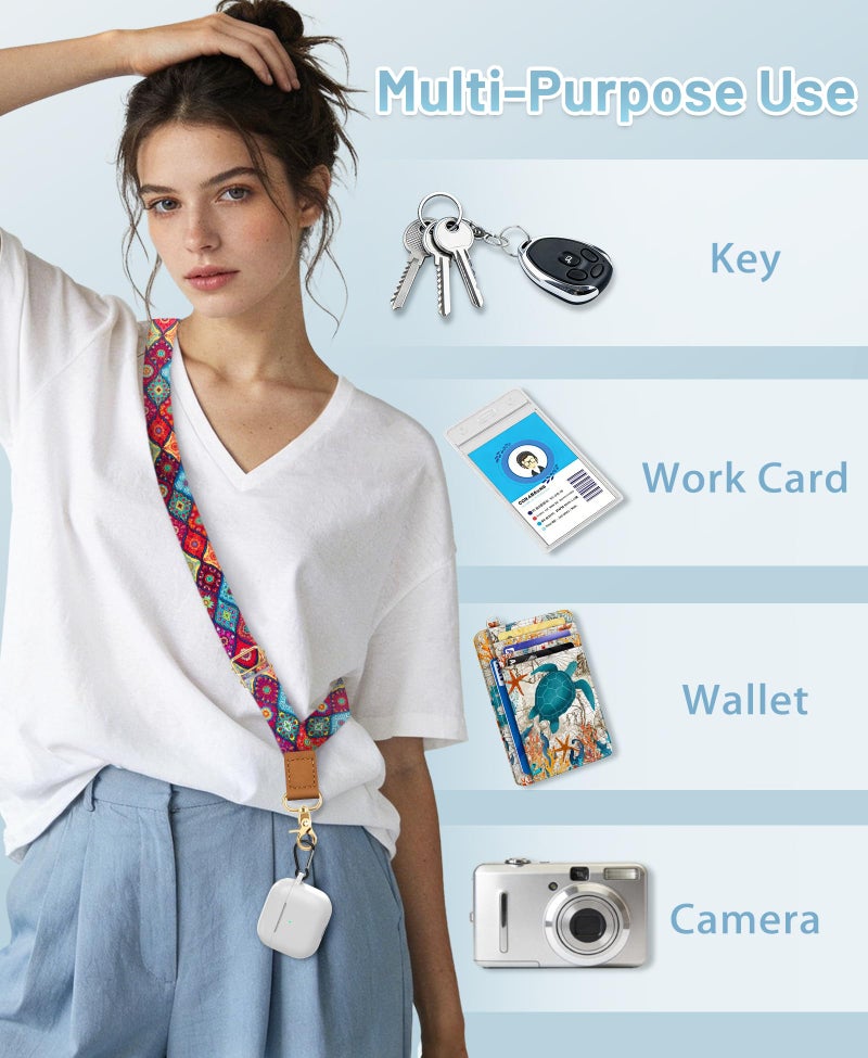Yonlevres Phone Lanyard Crossbody Wrist Strap, Boho Bohemian Cell Phone Lanyards for around the Neck Wristlet Adjustable Strap for Women Keys Case ID Badges Accessories Mandala - Image 4