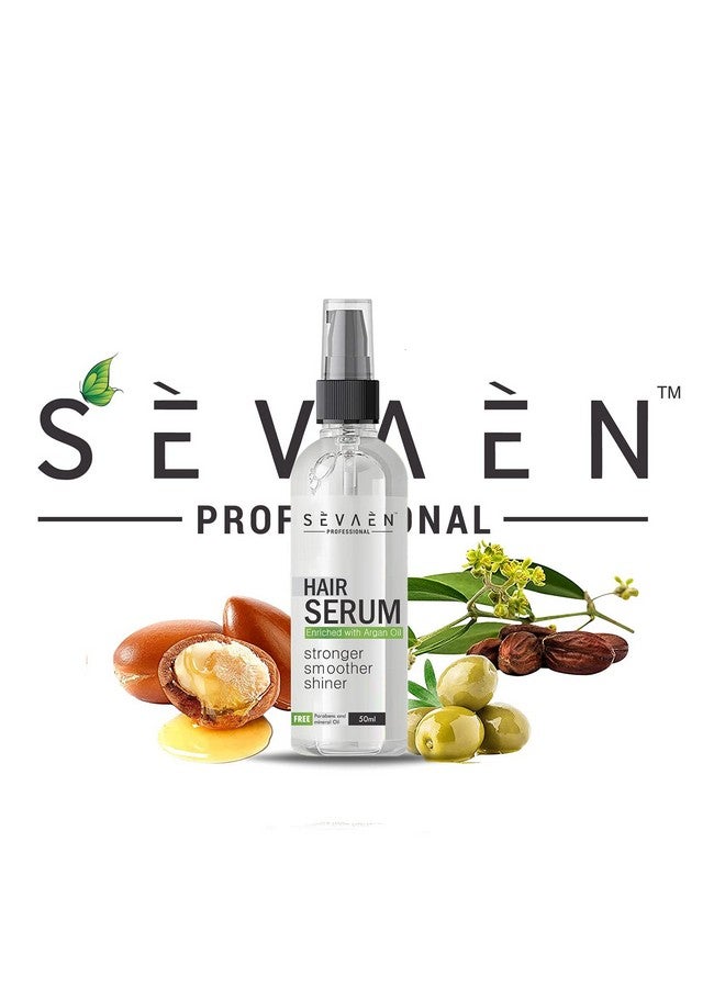 SEVAEN Professional Hair Serum With Argan Oil Promote Hair Growth Fall Rescue Scalp Control Hair Fall Strong Smooth & Shine For All Hair Types (Unisex) - Image 3