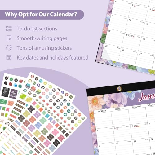 VALOME 2026 Desk Calendar, Large Desktop/Wall Monthly Calendar (Jan. 2026 - Jun. 2027) 17'' x 12'' Personal Desk Planner for Teacher Family School Office Supplies - Image 4
