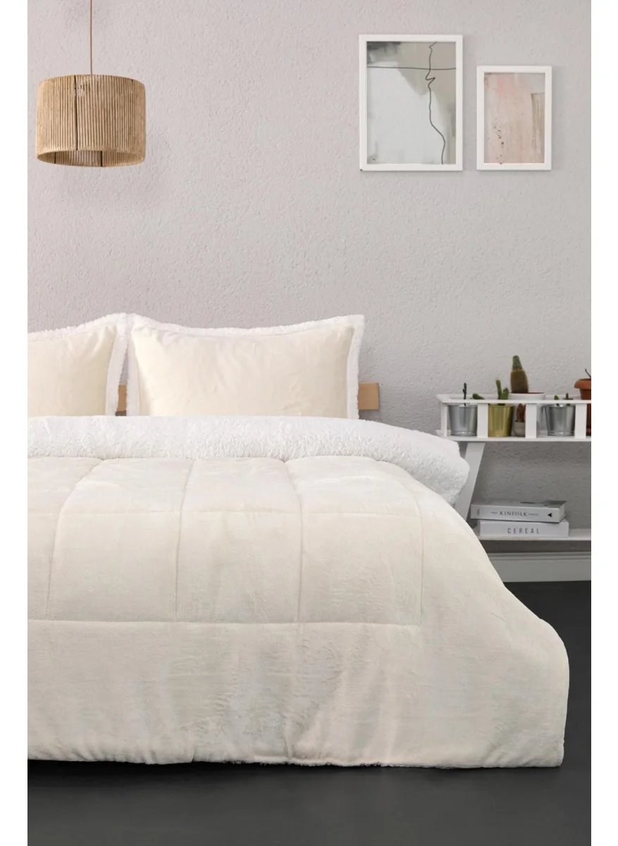 Favora Comforter Double Blanket Set - Cream