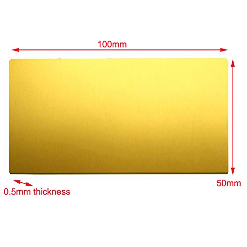 Ebamaz Anodized Aluminium Laser Engraved Mount Metal Plate Etching Sheets 100X50mm Round Corner with Adhesive(Golden,Blank,10PCS) - Image 4