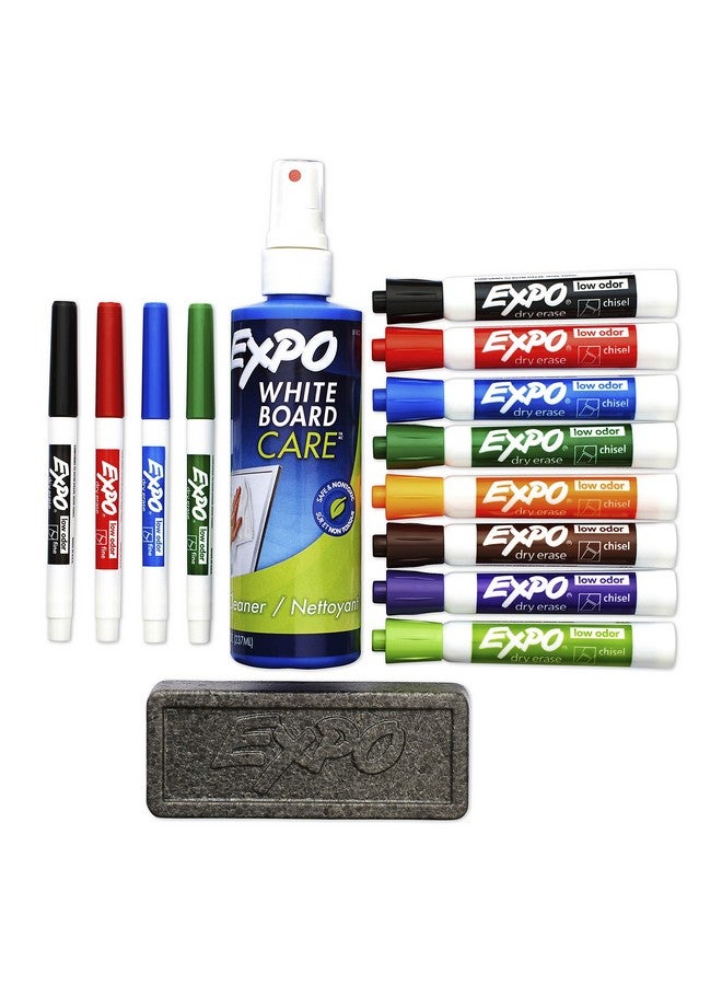 Expo 80054 Low-Odor Dry Erase Marker Eraser & Cleaner Chisel/Fine 12/Set - Image 3