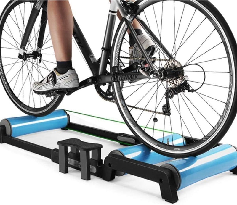L&E Folding Bike Roller Trainers - 2 in 1 Silent Bicycle Trainers for 24"-29" Mountain and 700C Road Bikes - Image 2