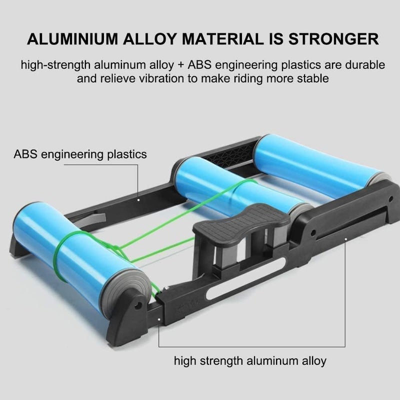 L&E Folding Bike Roller Trainers - 2 in 1 Silent Bicycle Trainers for 24"-29" Mountain and 700C Road Bikes - Image 3