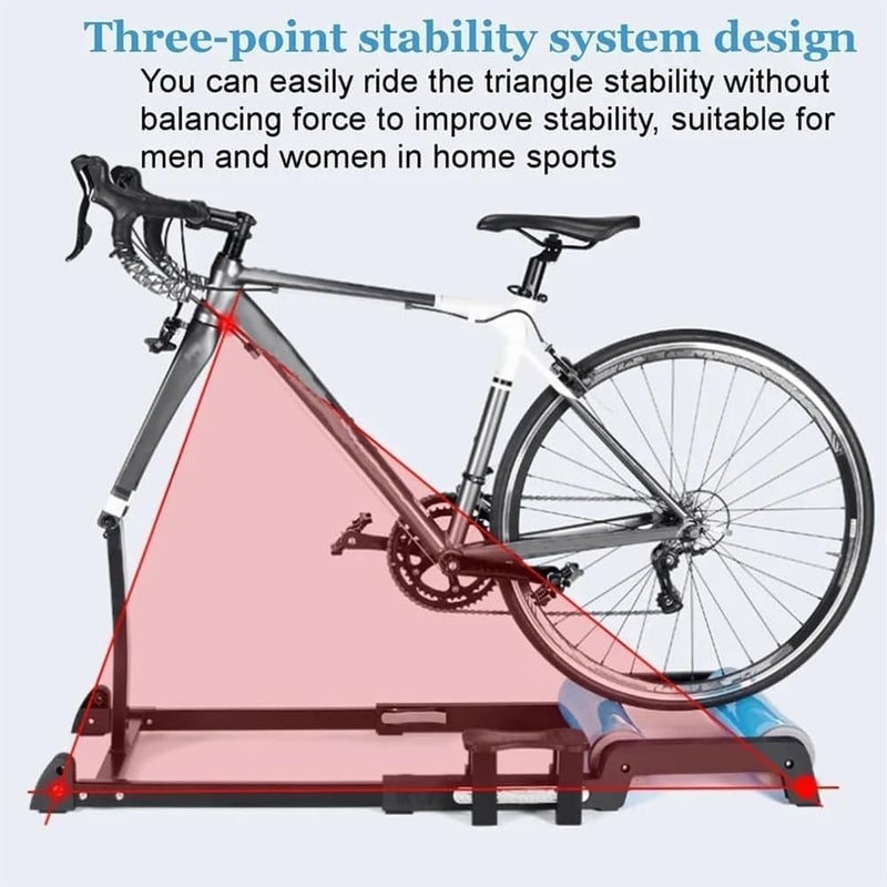 L&E Folding Bike Roller Trainers - 2 in 1 Silent Bicycle Trainers for 24"-29" Mountain and 700C Road Bikes - Image 5