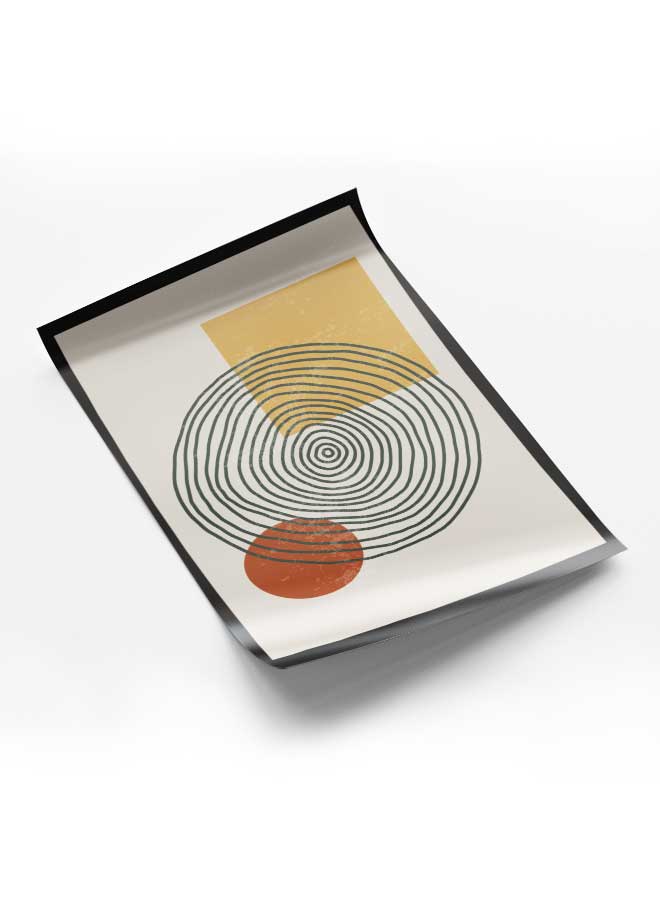 لوحة بوستر ديكور لوحة بدون فريم مع أربع قطع منفصلة من اللاصق ذو الوجهين تصميم رسم تجريدي غرفة النوم غرفة المعيشة وديكور المكتب - Image 1