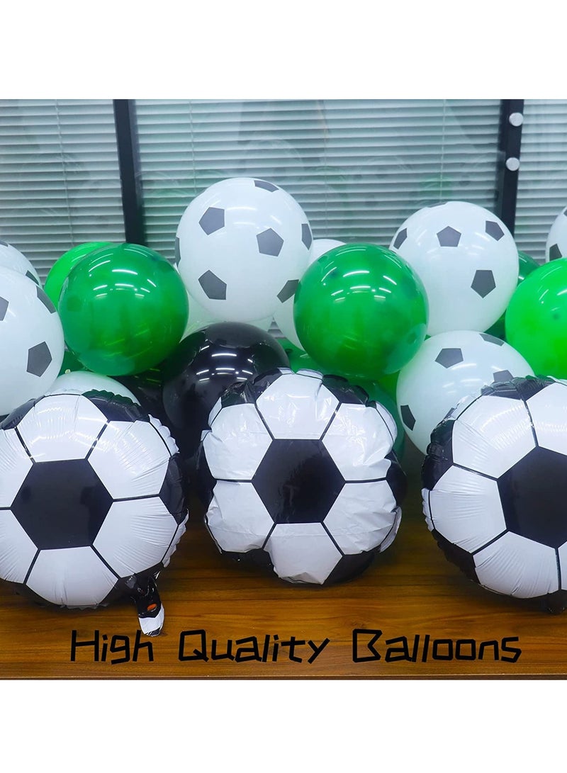 KASTWAVE Soccer Balloons Arch Garland Ki 106 Pcs Soccer Balloons for Soccer Party Decorations, Large Soccer Foil Balloons for Football Soccer Theme Kids Birthday Party World Cup Decorations - Image 4