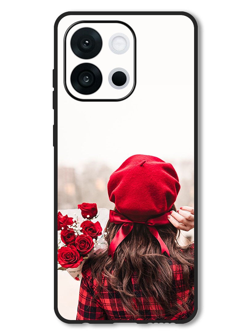 Theodor Case Compatible with OnePlus 13T 6.32 Inch Protection Shockproof Bumper Cover Holding Flowers - Image 1