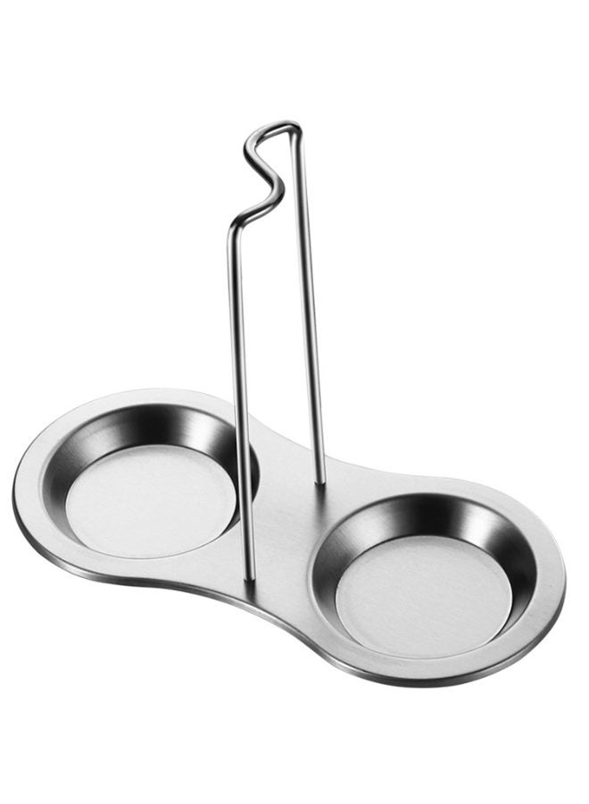 Stainless Steel Non-Perforated Table Drain Tray Kitchen Utensil Rack Pot Cover Spoon Holder Metal Support Spoon Rests Pot Clips - Image 2