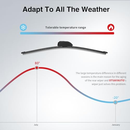 OTUAYAUTO Replacement for Hyundai Elantra GT, I30 2012-2017 Vehicles, Rear Windshield Back Wiper Arm Blade Set - OTUAYAUTO Factory OEM Replacement 98811A5000 - Image 5
