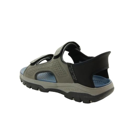 SKECHERS صندل سكيشرز للرجال Tresmen-Reece ذو حزامين مفتوح من الأمام، رمادي، 7 عريض - Image 3