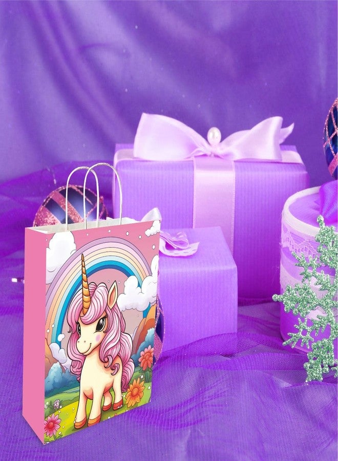 Omnipresent Pack Omnipresent Eco-Friendly Unicorn 3D Printed Paper Bags - 90 GSM, Pack of 24, Perfect for Diwali, Birthdays, Weddings, Return Gifts, Thank You Hampers, Goody Packets, Goodies and Packing Needs - Image 3