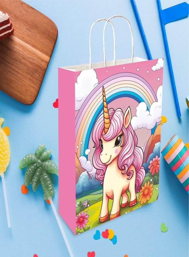Omnipresent Pack Omnipresent Eco-Friendly Unicorn 3D Printed Paper Bags - 90 GSM, Pack of 24, Perfect for Diwali, Birthdays, Weddings, Return Gifts, Thank You Hampers, Goody Packets, Goodies and Packing Needs - Image 2